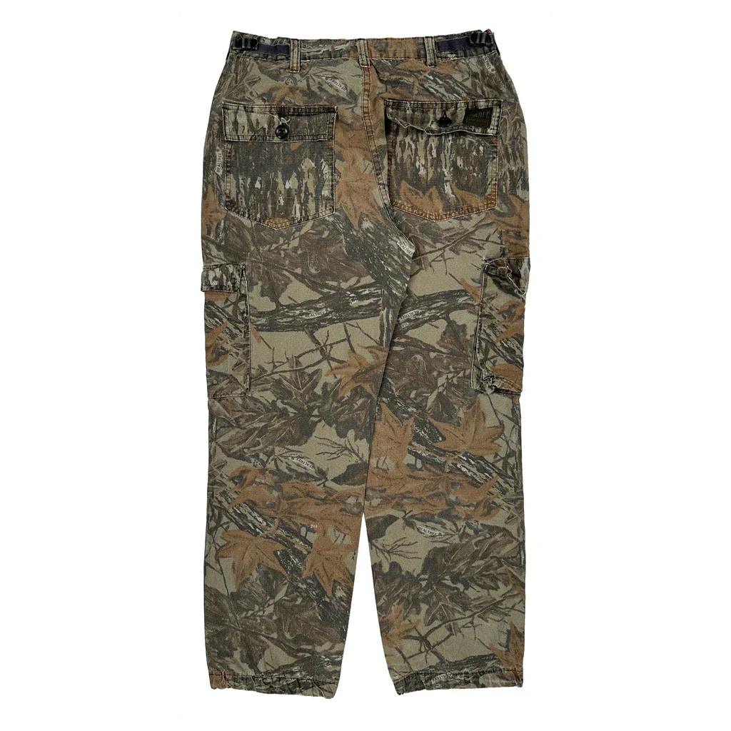 Mossy Oak Camo Cargo Trousers - 30W 29L Camo Cotton