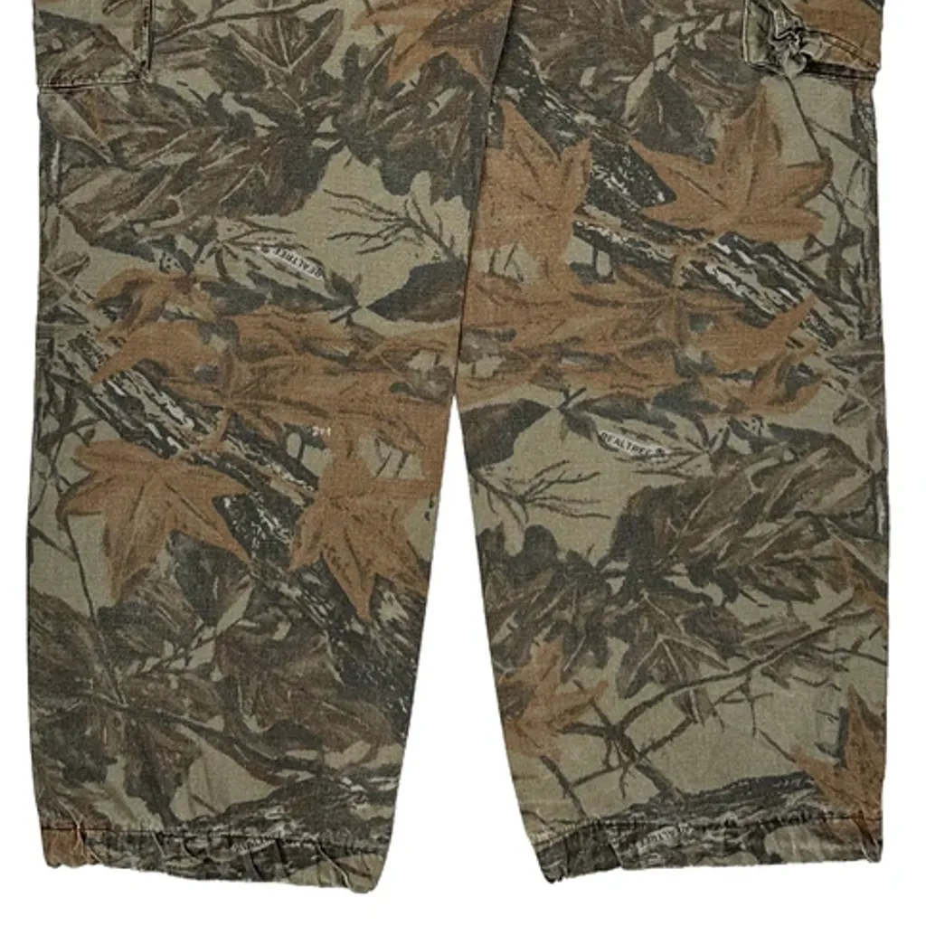 Mossy Oak Camo Cargo Trousers - 30W 29L Camo Cotton - Image 6