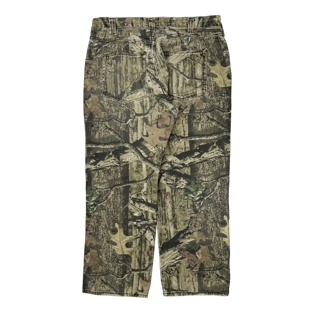 Mossy Oak Cargo Trousers - 34W 28L Camo Cotton