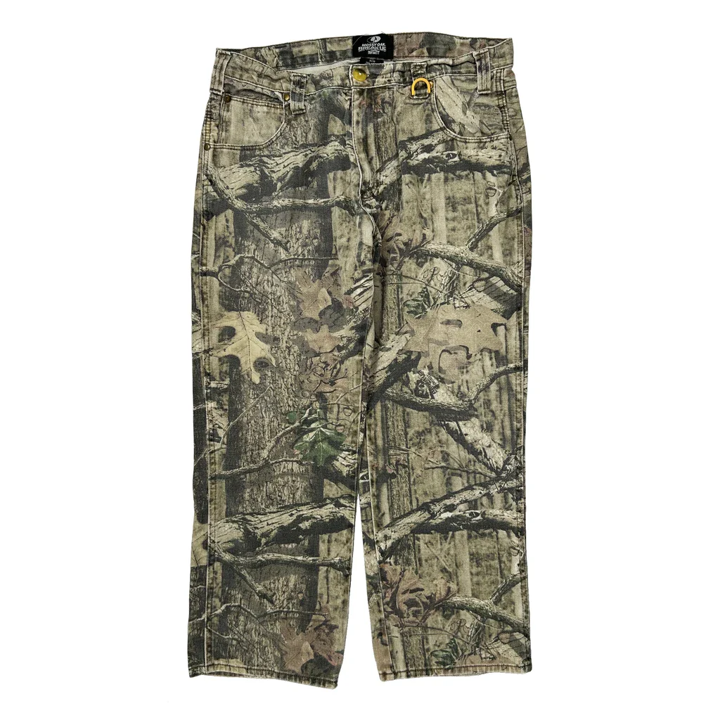 Mossy Oak Cargo Trousers - 34W 28L Camo Cotton - Image 2