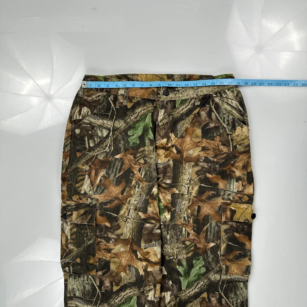 Mossy Oak Camo Cargo Trousers - 34W 31L Camo Cotton - Image 3