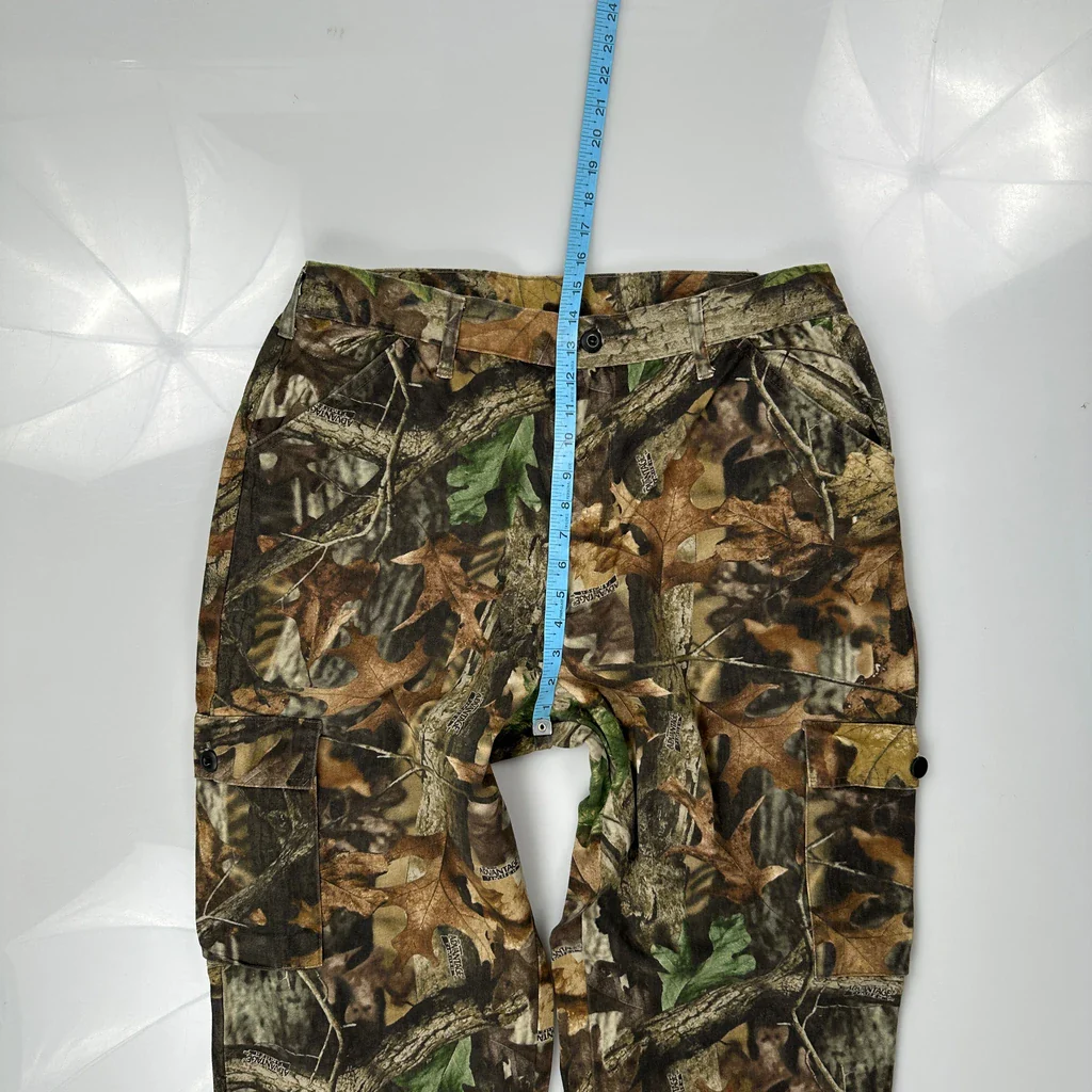Mossy Oak Camo Cargo Trousers - 34W 31L Camo Cotton - Image 4