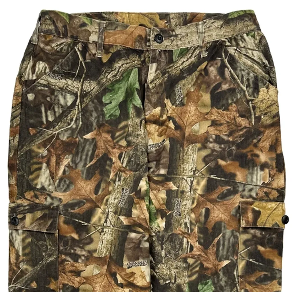 Mossy Oak Camo Cargo Trousers - 34W 31L Camo Cotton - Image 9
