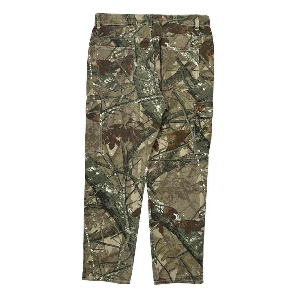 Mossy Oak Cargo Trousers - 35W 31L Camo Cotton