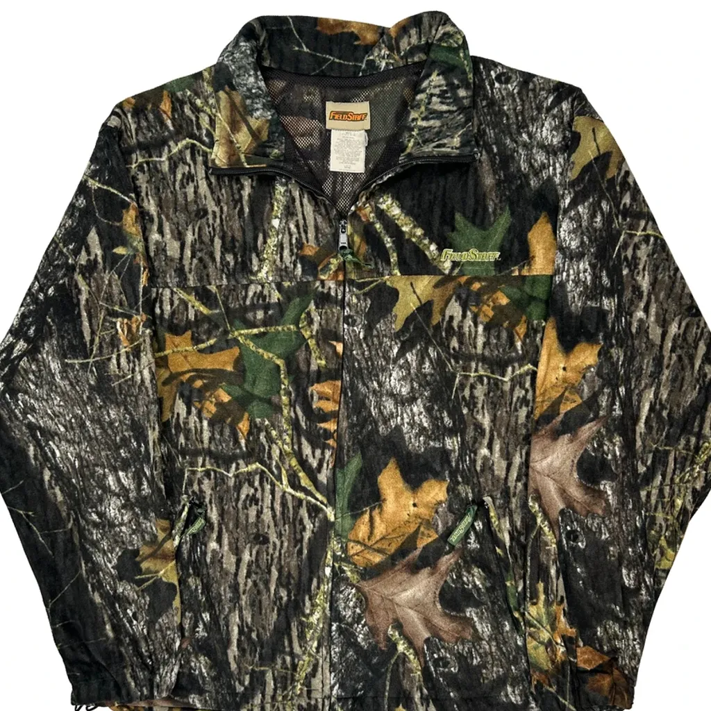Mossy Oak Camo Fleece Jacket - Large Camo Polyester - Image 4
