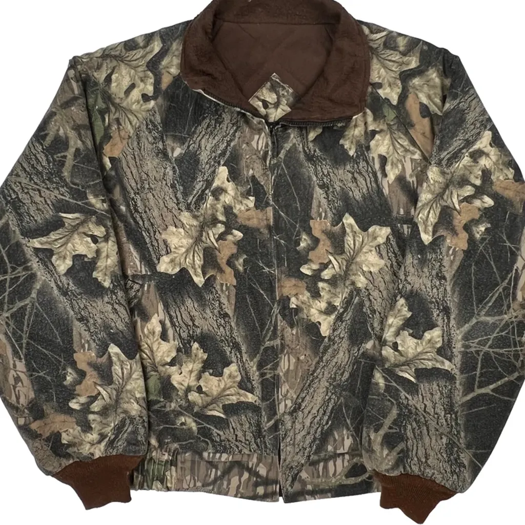 Mossy Oak Camo Jacket - Large Camo Cotton Blend - Image 5