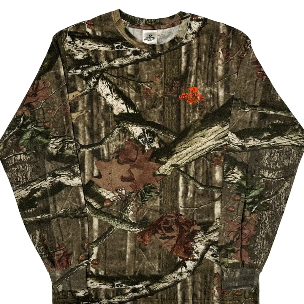 Mossy Oak Camo Long Sleeve T-Shirt - Medium Camo Cotton - Image 5