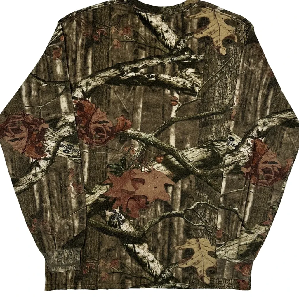 Mossy Oak Camo Long Sleeve T-Shirt - Medium Camo Cotton - Image 6