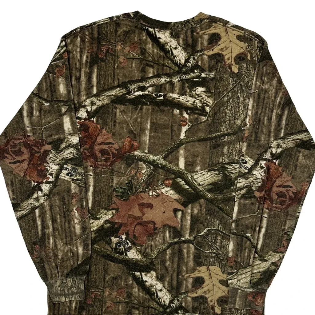 Mossy Oak Camo Long Sleeve T-Shirt - Medium Camo Cotton - Image 7
