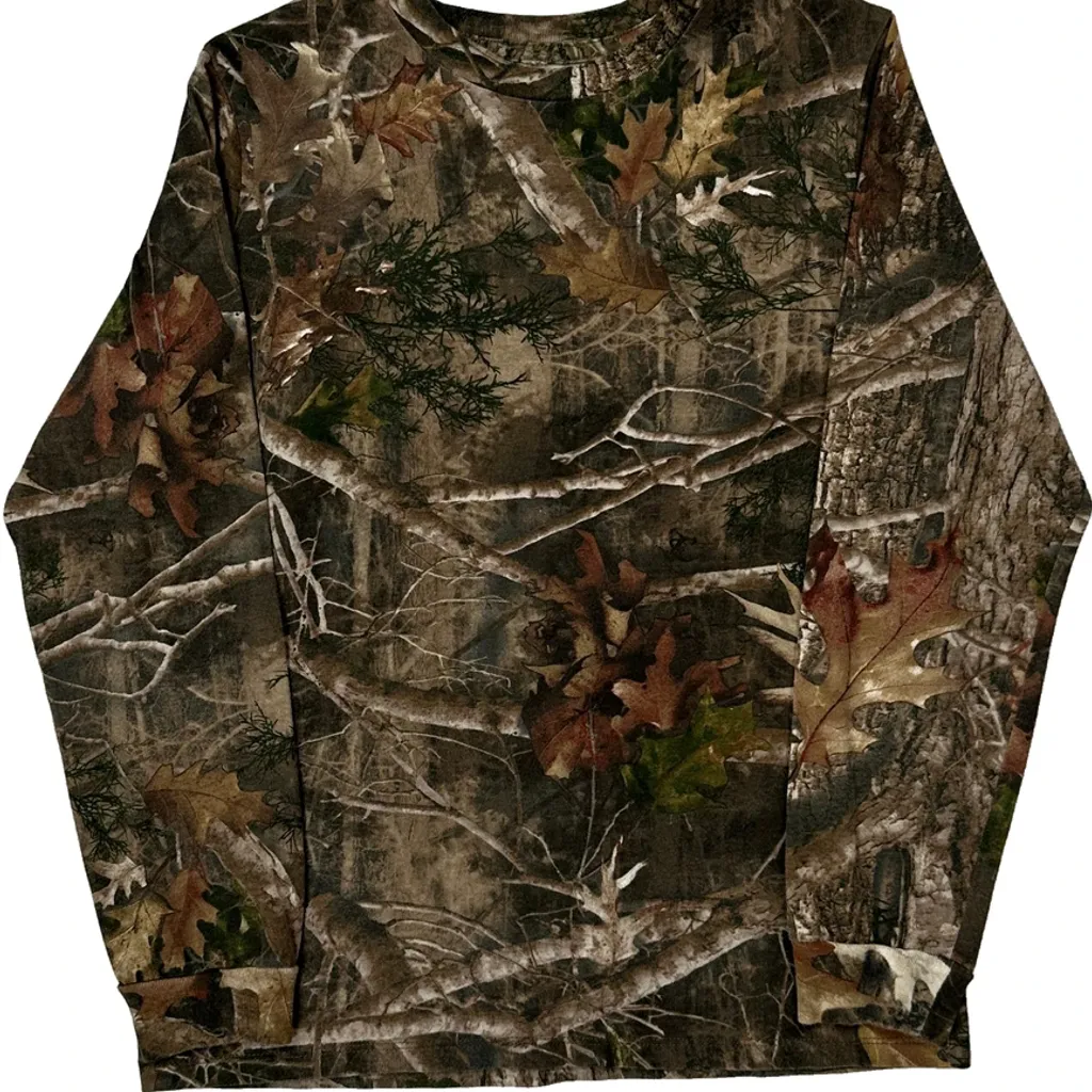 Mossy Oak Camo Long Sleeve T-Shirt - XS Camo Cotton - Image 5