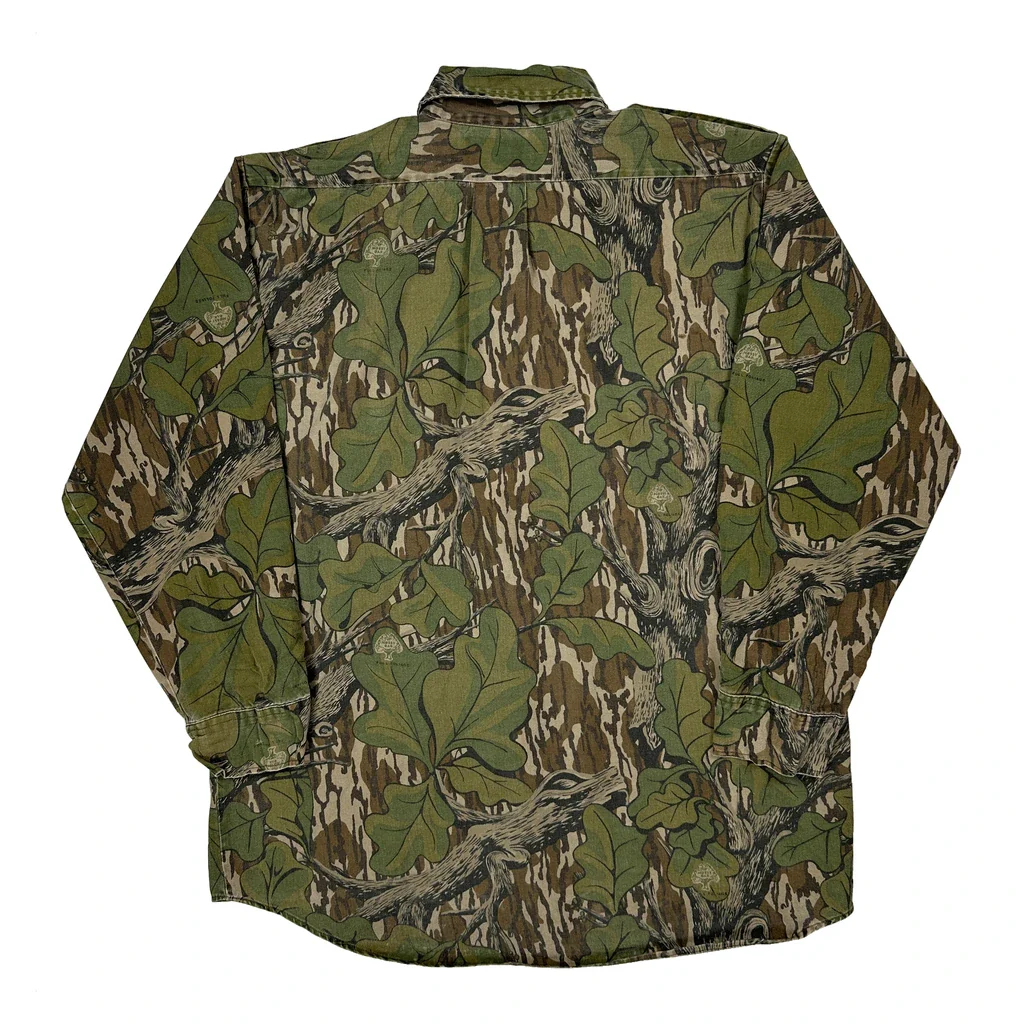 Mossy Oak Camo Shirt - Large Green Cotton - Image 2