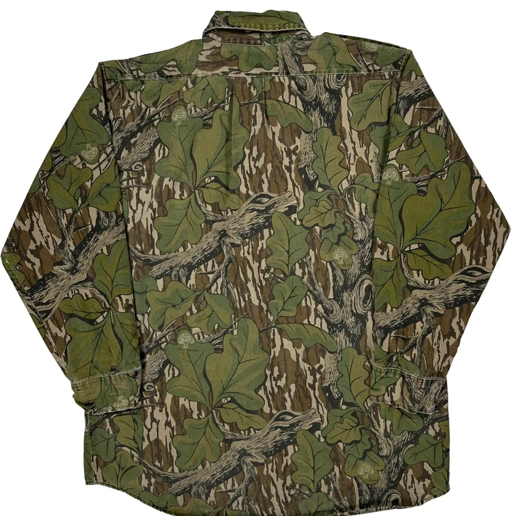 Mossy Oak Camo Shirt - Large Green Cotton - Image 7