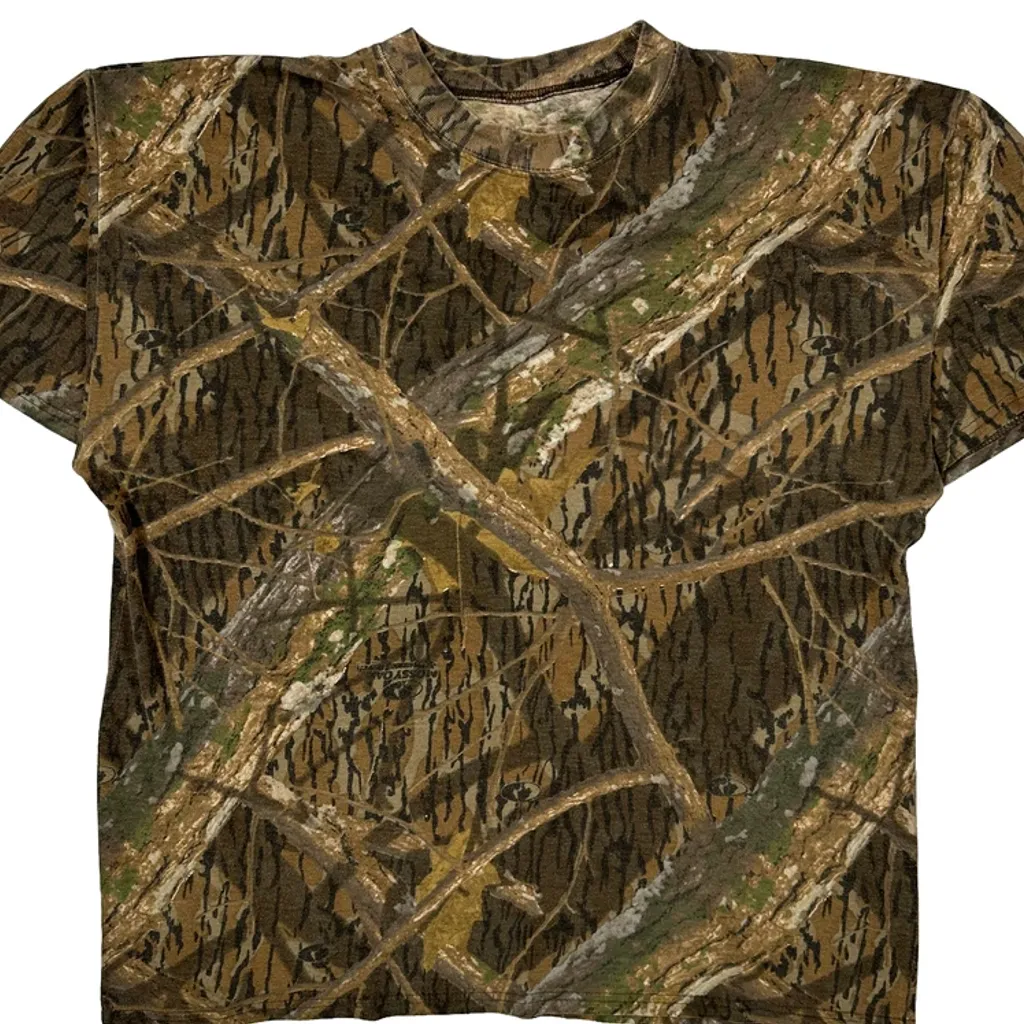 Mossy Oak Camo T-Shirt - Large Brown Cotton - Image 5