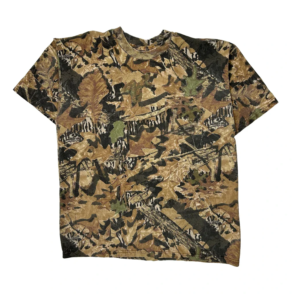 Mossy Oak T-Shirt - Large Camo Cotton