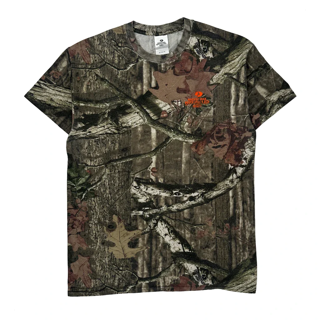 Mossy Oak Camo T-Shirt - Medium Camo Cotton