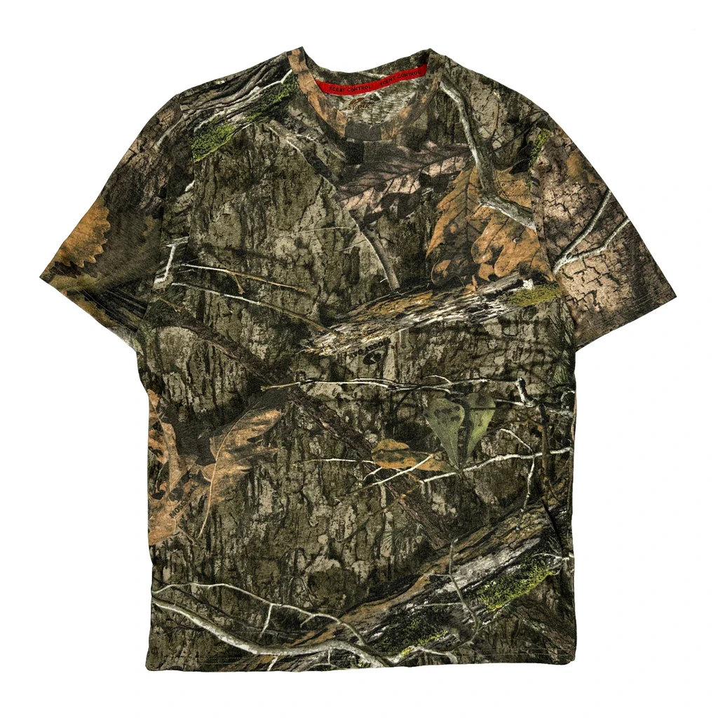 Mossy Oak Camo T-Shirt - XL Camo Cotton Blend