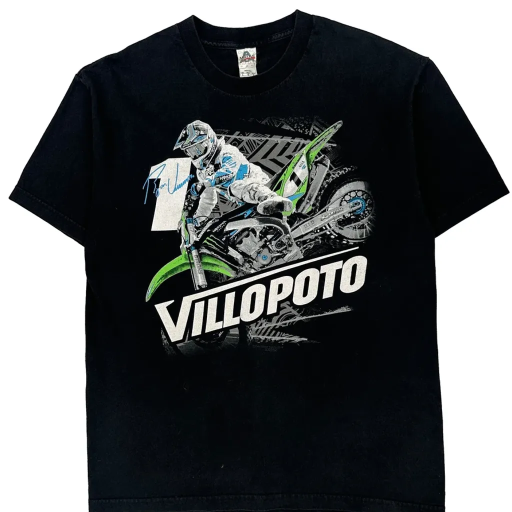 Motocross Alstyle Graphic T-Shirt - Large Black Cotton - Image 5