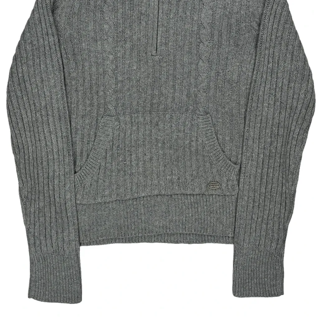 Motorcycle Harley Davidson 1/4 Zip - XL Grey Wool Blend - Image 5
