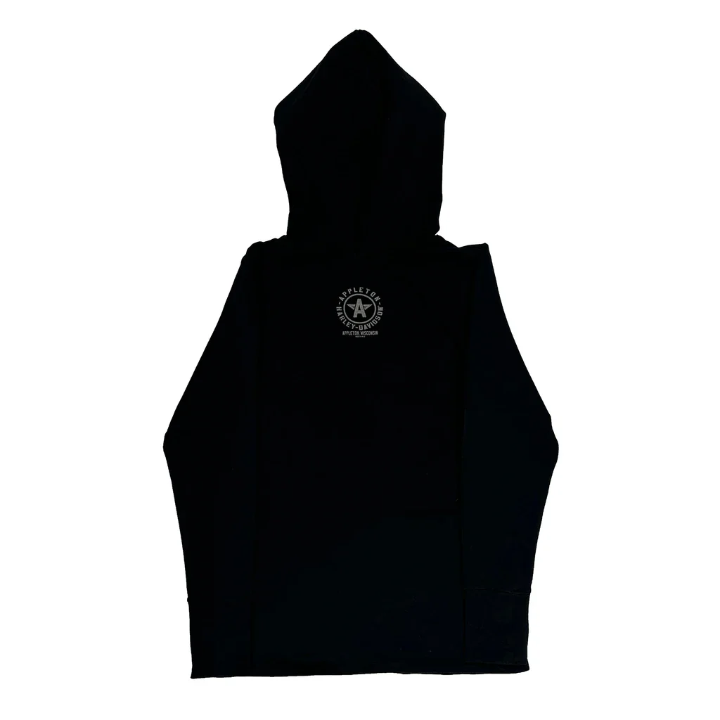 Motorcycle Harley Davidson Graphic Hoodie - Small Black Cotton - Image 2