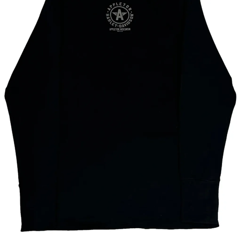 Motorcycle Harley Davidson Graphic Hoodie - Small Black Cotton - Image 6