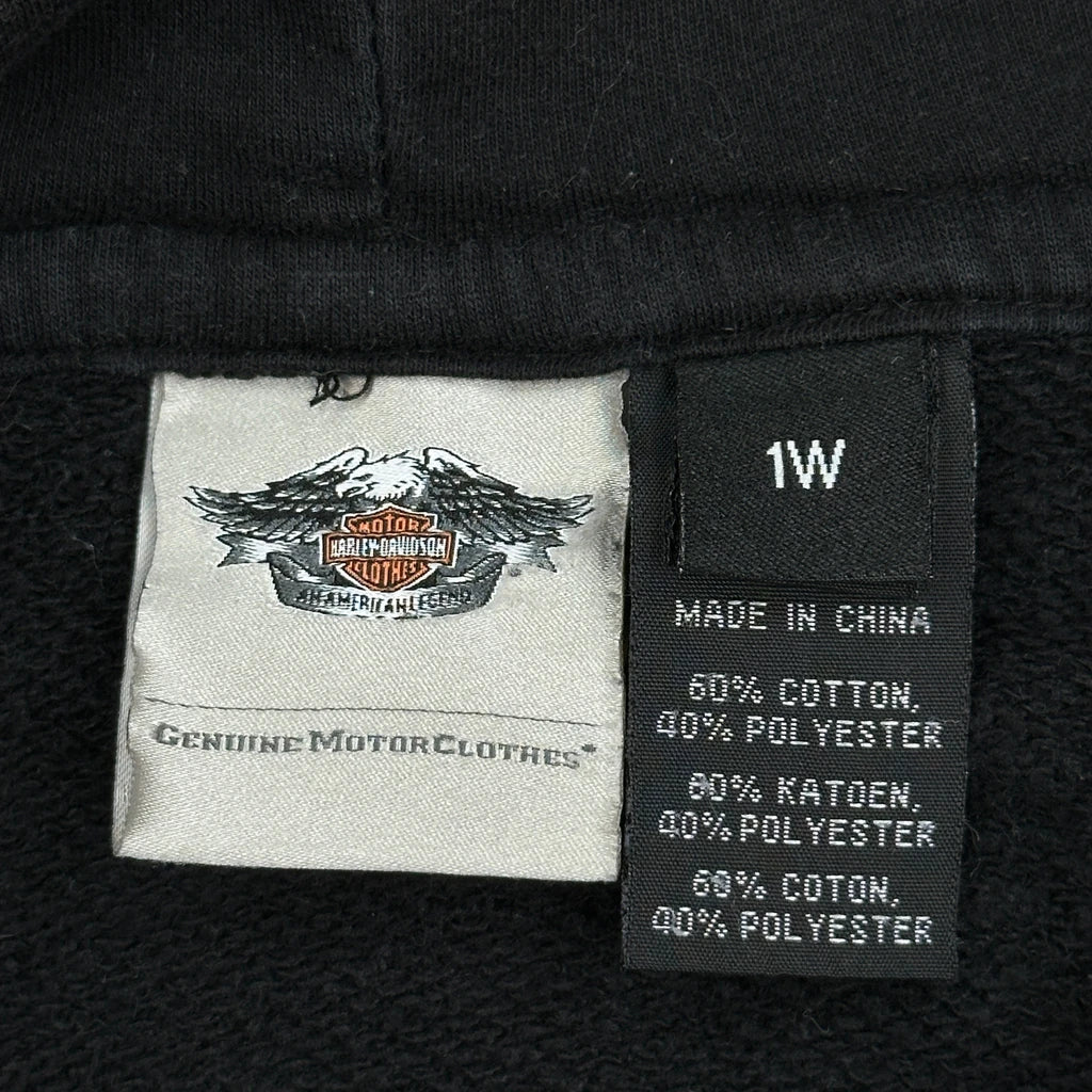 Motorcycle Harley Davidson Graphic Hoodie - XL Black Cotton Blend - Image 4