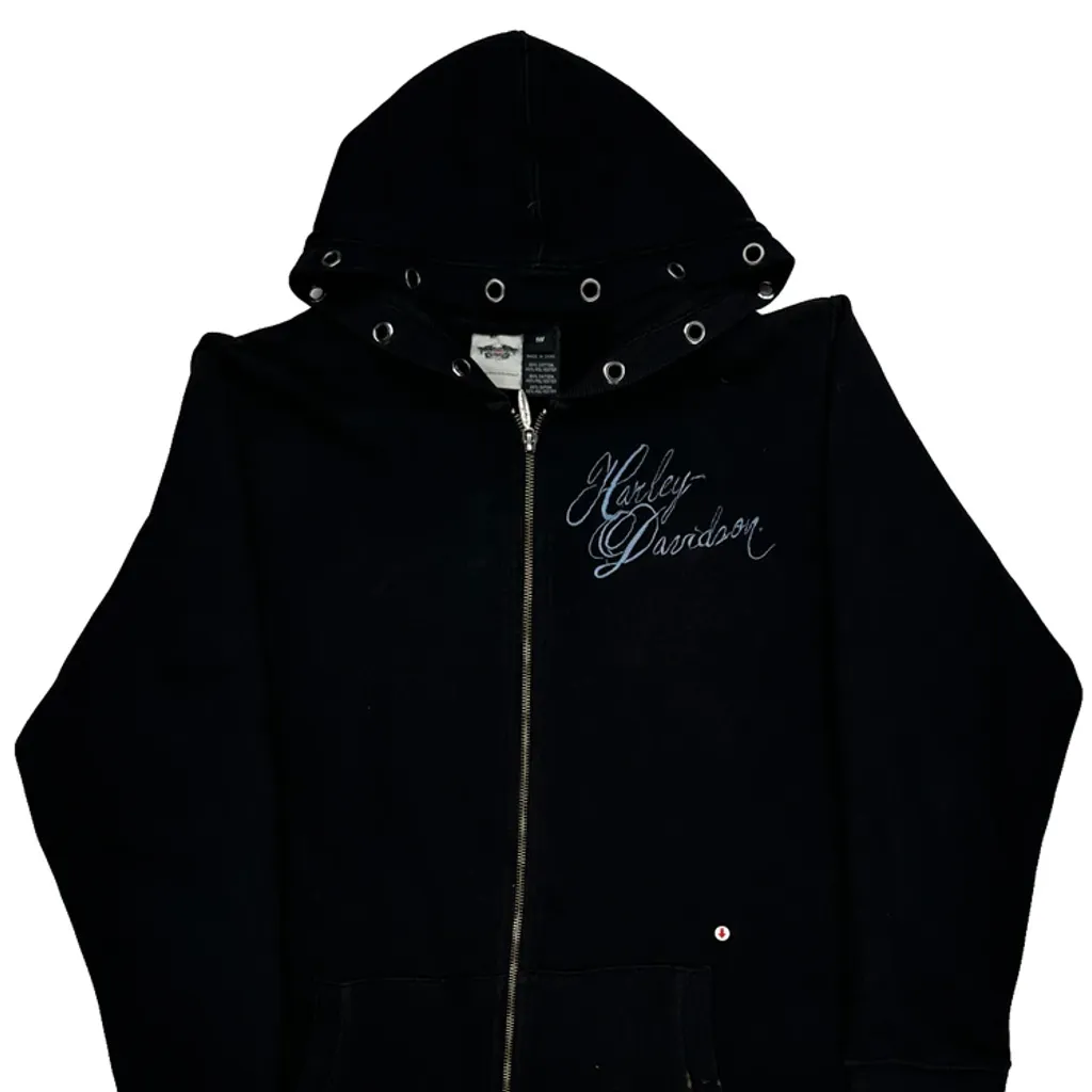 Motorcycle Harley Davidson Graphic Hoodie - XL Black Cotton Blend - Image 5