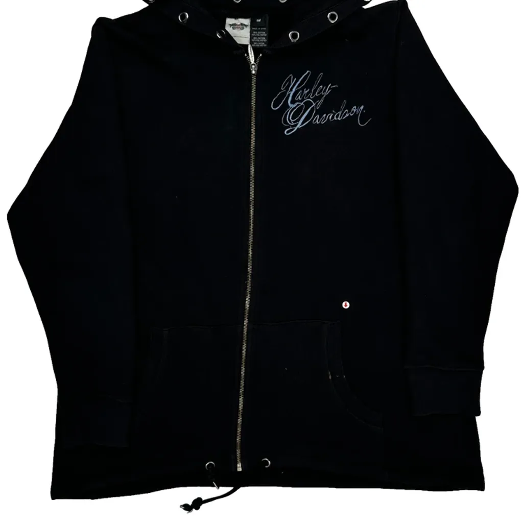 Motorcycle Harley Davidson Graphic Hoodie - XL Black Cotton Blend - Image 6
