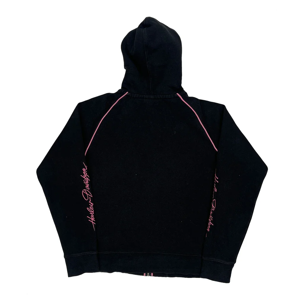 Motorcycle Harley Davidson Graphic Hoodie - XL Black Cotton Blend - Image 2