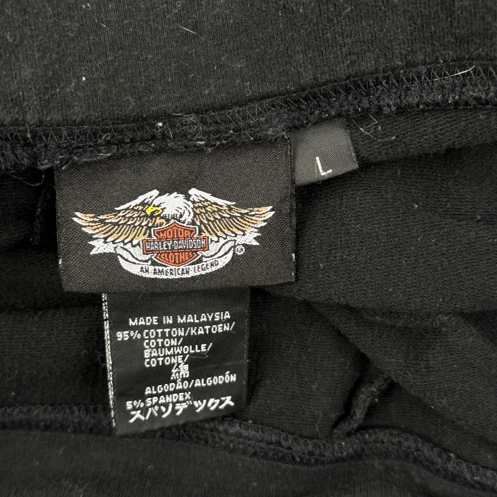 Motorcycle Harley Davidson Leggings - Large Black Cotton - Image 3