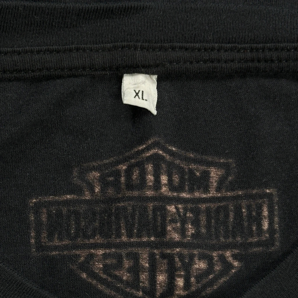 Motorcycle Harley Davidson Graphic Long Sleeve T-Shirt - XL Black Cotton - Image 3