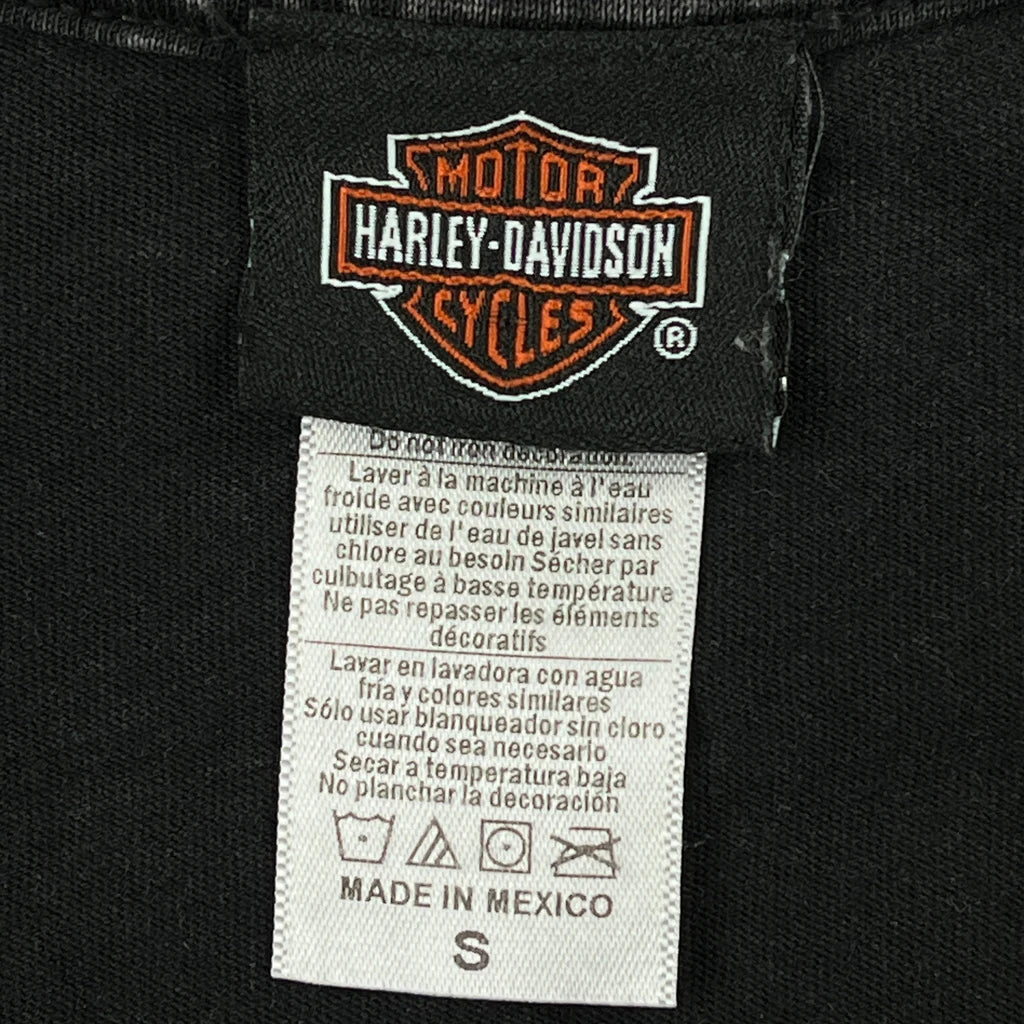 Motorcycle Harley Davidson Graphic T-Shirt - Small Black Cotton - Image 3