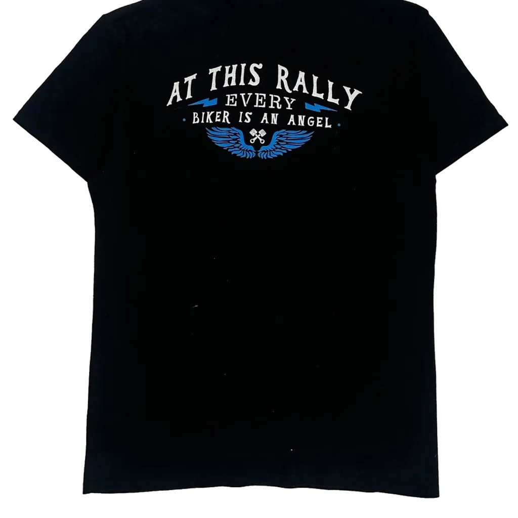 Motorcycle Rally Harley Davidson Graphic T-Shirt - Medium Black Cotton - Image 7