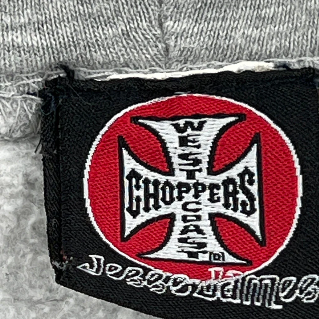 Motorcycle West Coast Choppers Graphic Hoodie - XL Gray Cotton - Image 4
