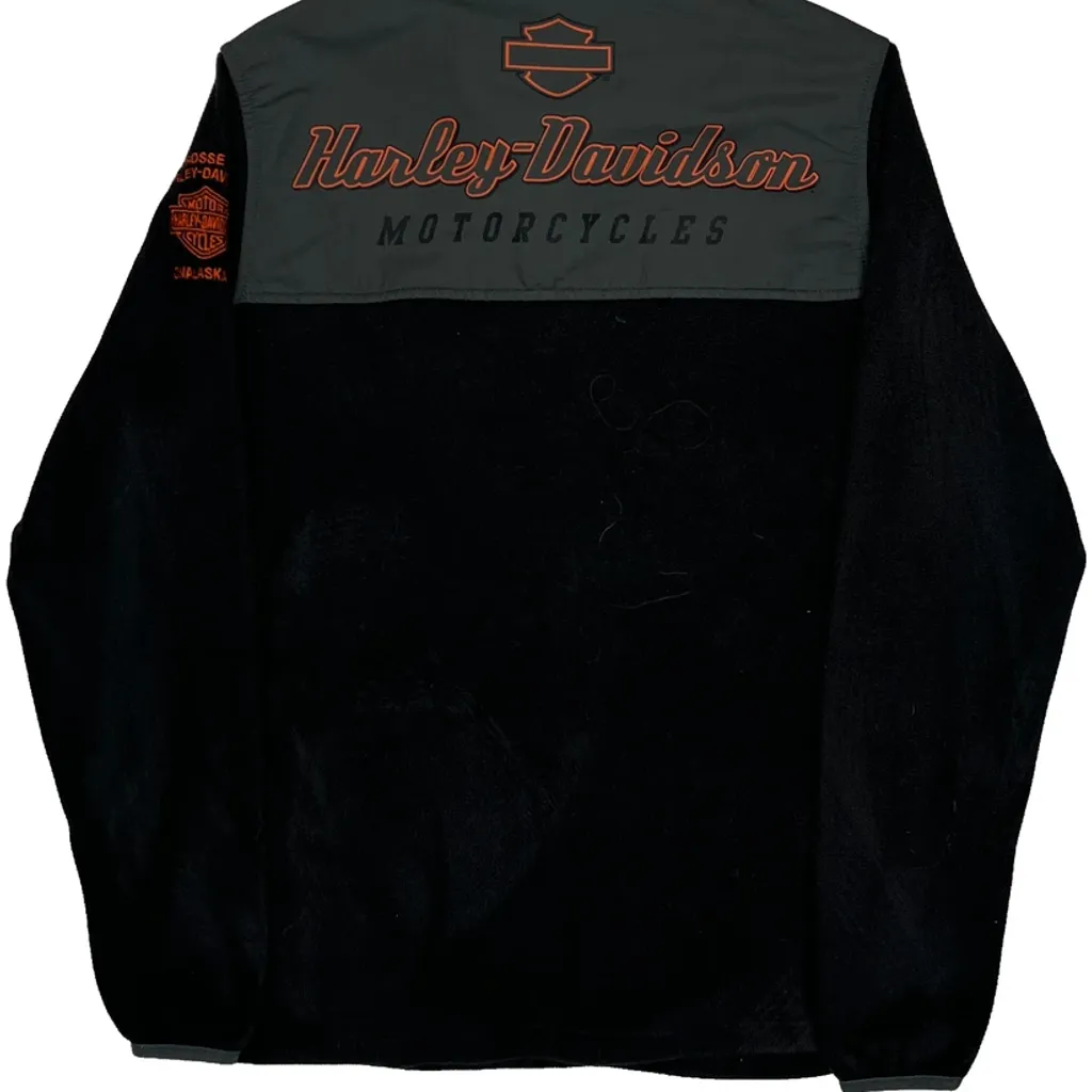 Motorcycles Harley Davidson 1/4 Zip - Medium Black Polyester - Image 6