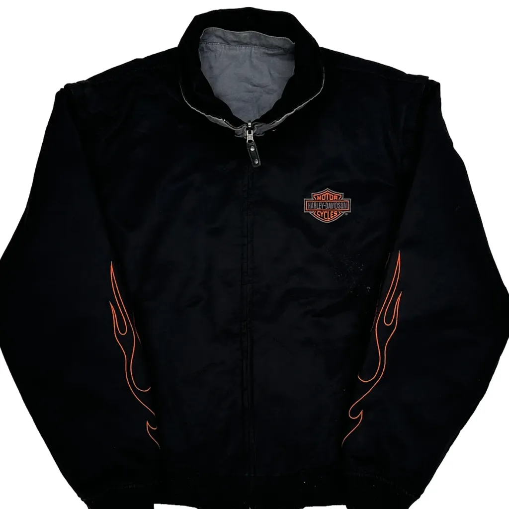 Motorcycles Harley Davidson Graphic Bomber Jacket - XL Black Polyester - Image 6