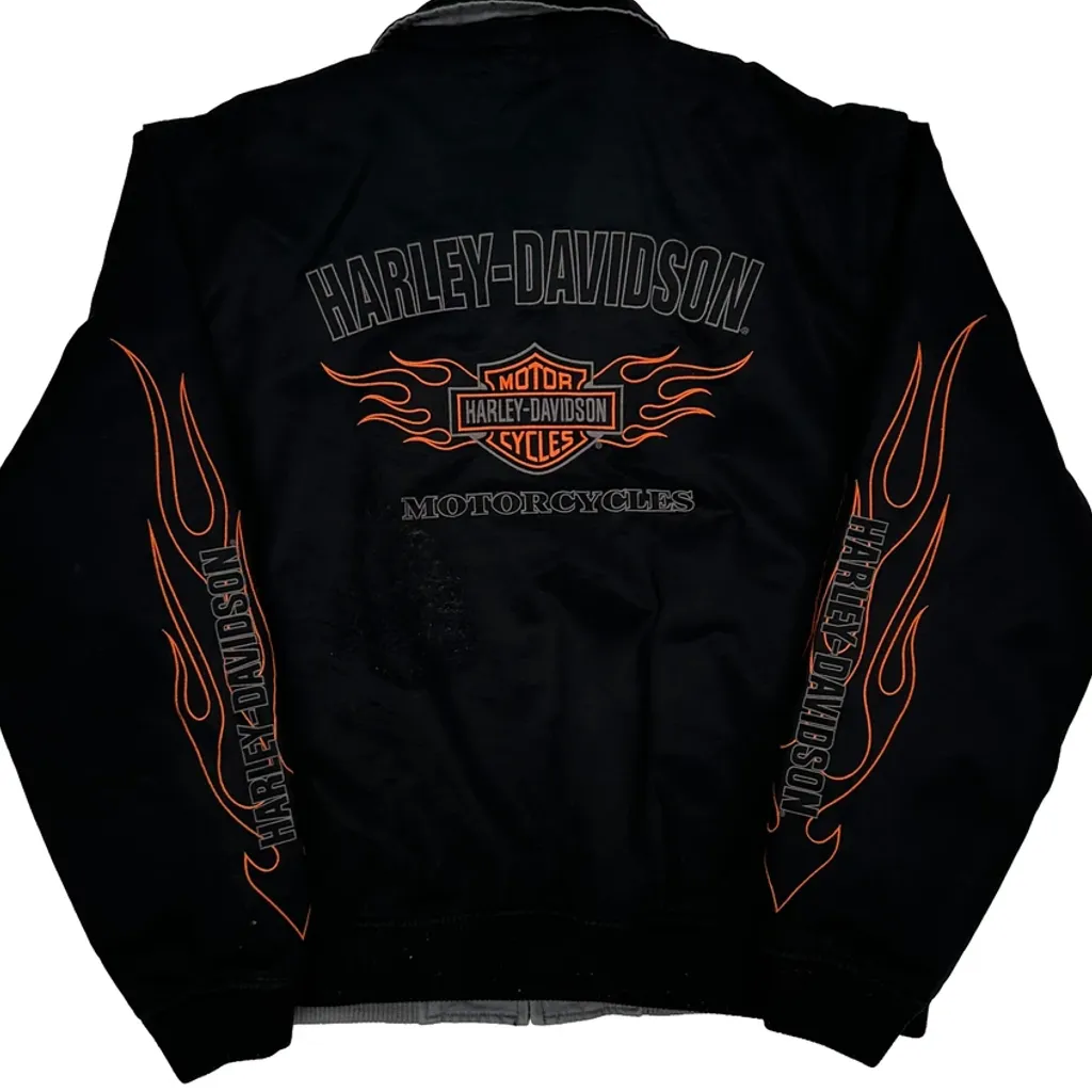 Motorcycles Harley Davidson Graphic Bomber Jacket - XL Black Polyester - Image 7