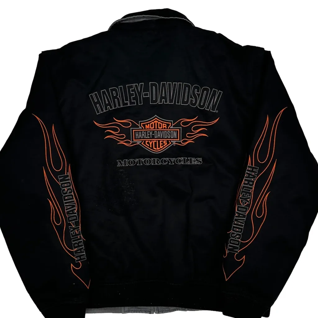Motorcycles Harley Davidson Graphic Bomber Jacket - XL Black Polyester - Image 8