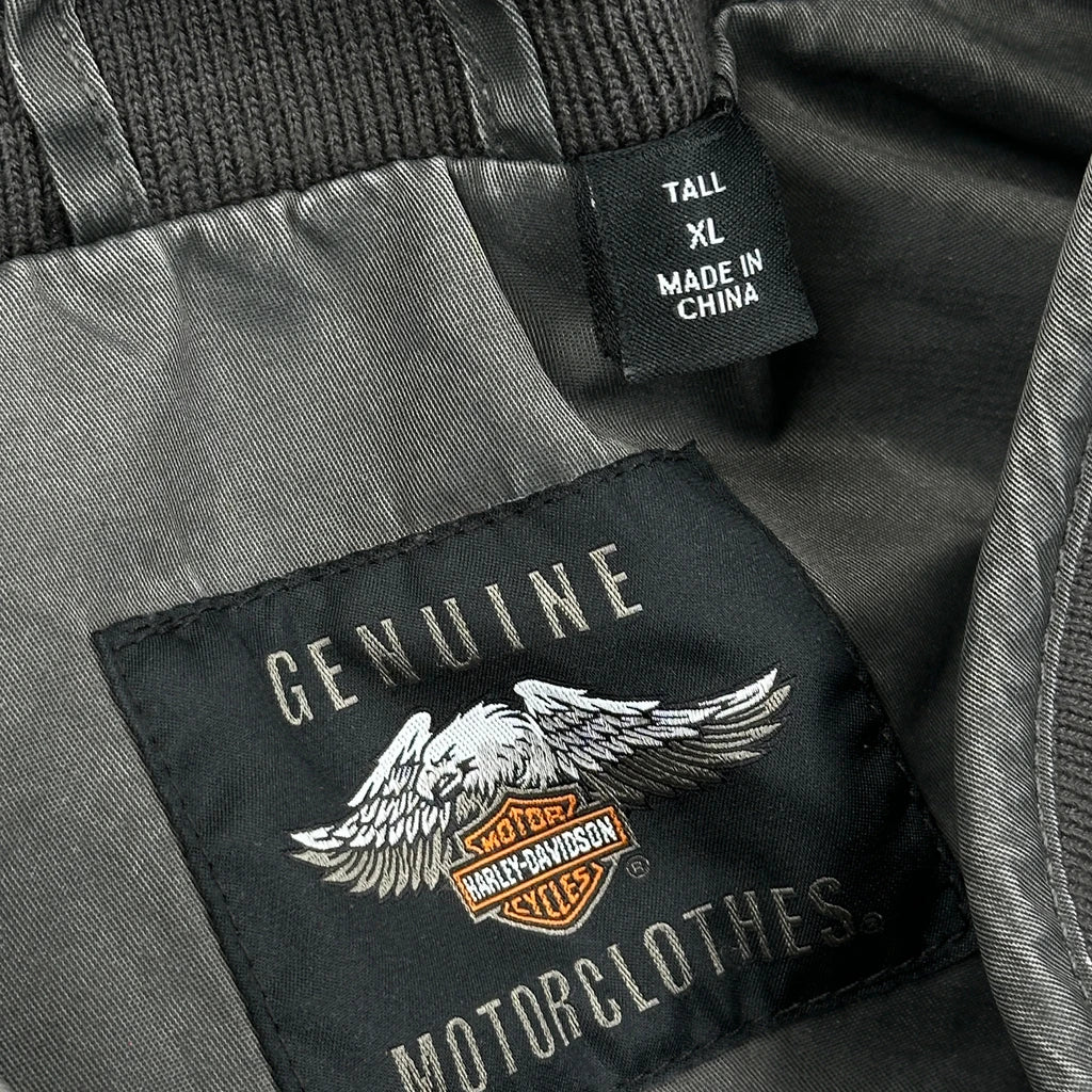 Motorcycles Harley Davidson Graphic Bomber Jacket - XL Grey Polyester - Image 3