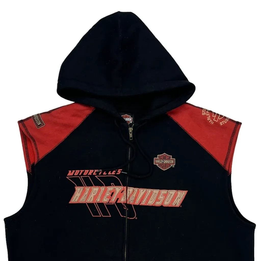 Motorcycles Harley Davidson Spellout Hoodie - XL Black Cotton - Image 4