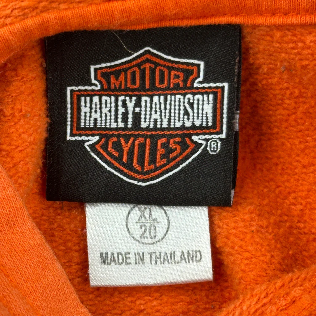 Motorcycles Harley Davidson Hoodie - XL Orange Cotton - Image 3