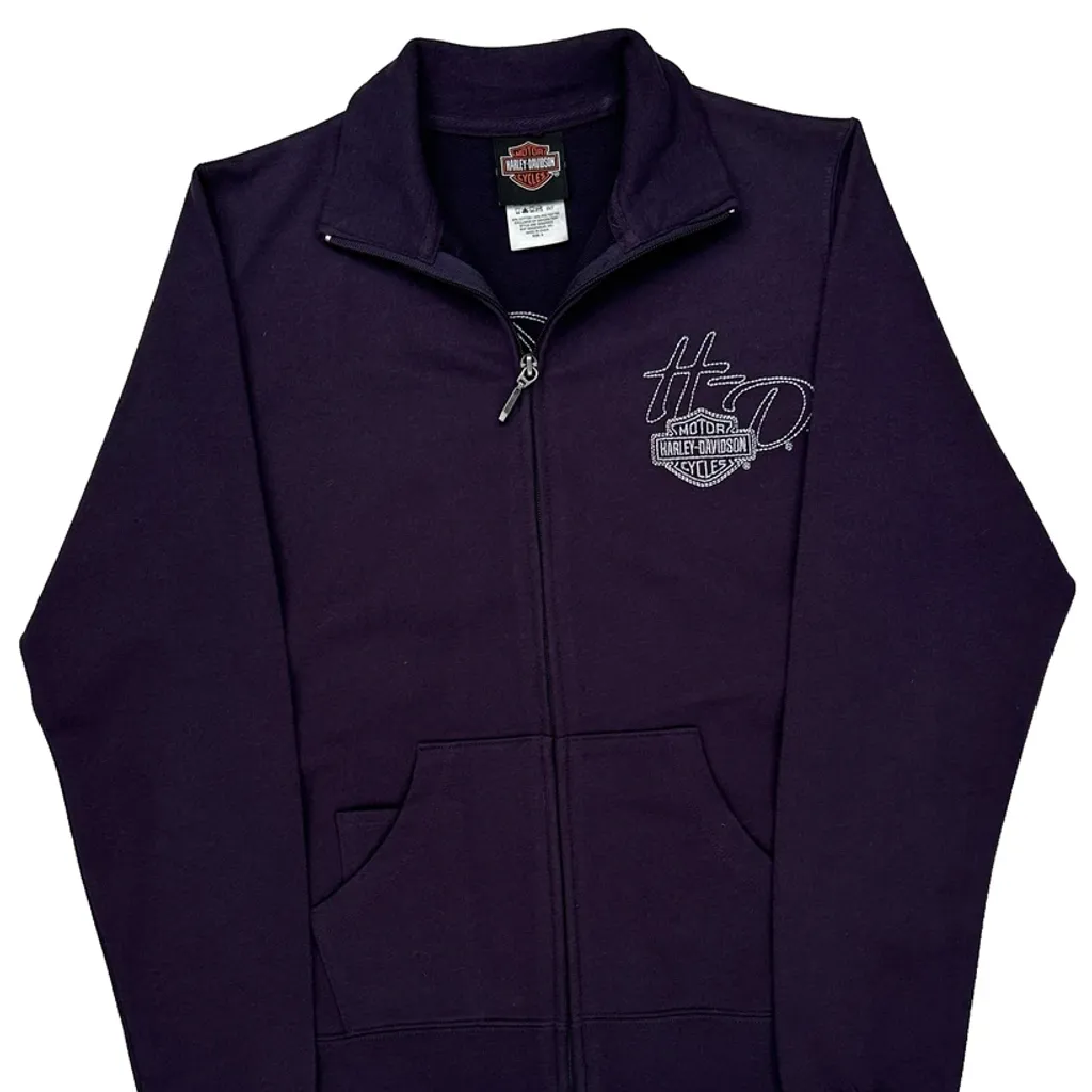 Motorcycles Harley Davidson Jacket - Small Purple Cotton Blend - Image 4