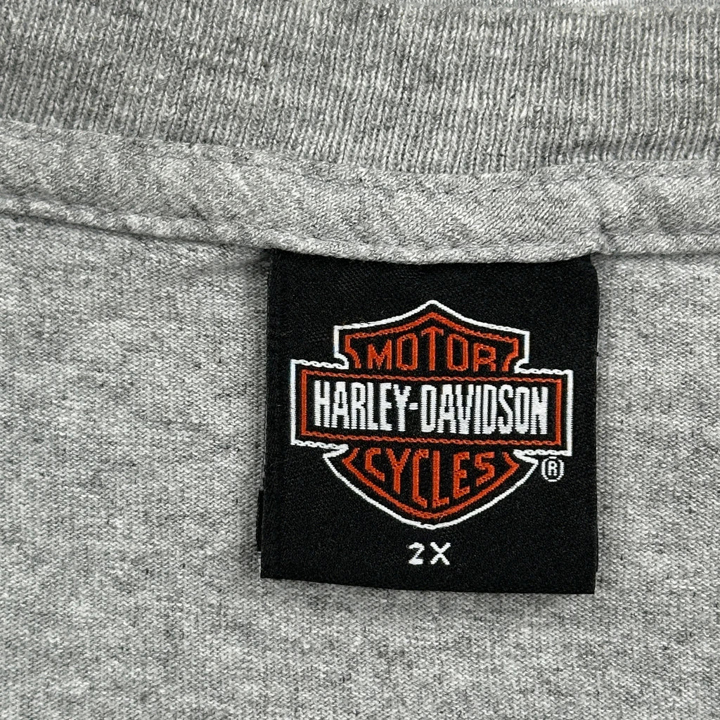 Motorcycles Harley Davidson Graphic Long Sleeve T-Shirt - 2XL Grey Cotton - Image 3