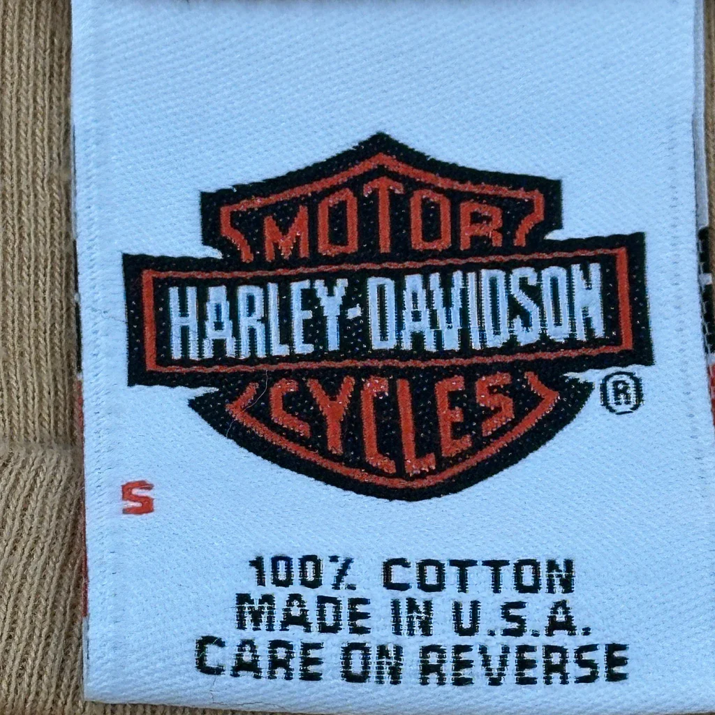 Motorcycles Harley Davidson Graphic Long Sleeve T-Shirt - Small Brown Cotton - Image 4