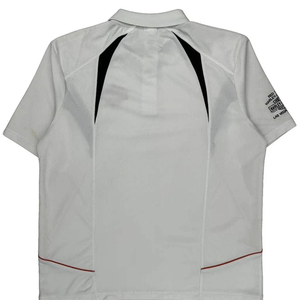 Motorcycles Harley Davidson Graphic Polo Shirt - XL White Polyester - Image 7