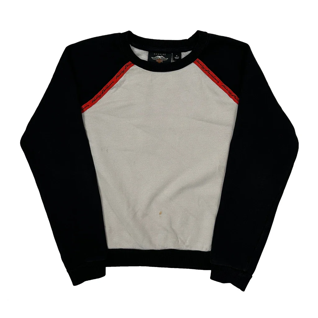 Motorcycles Harley Davidson Spellout Sweatshirt - Medium Black Cotton