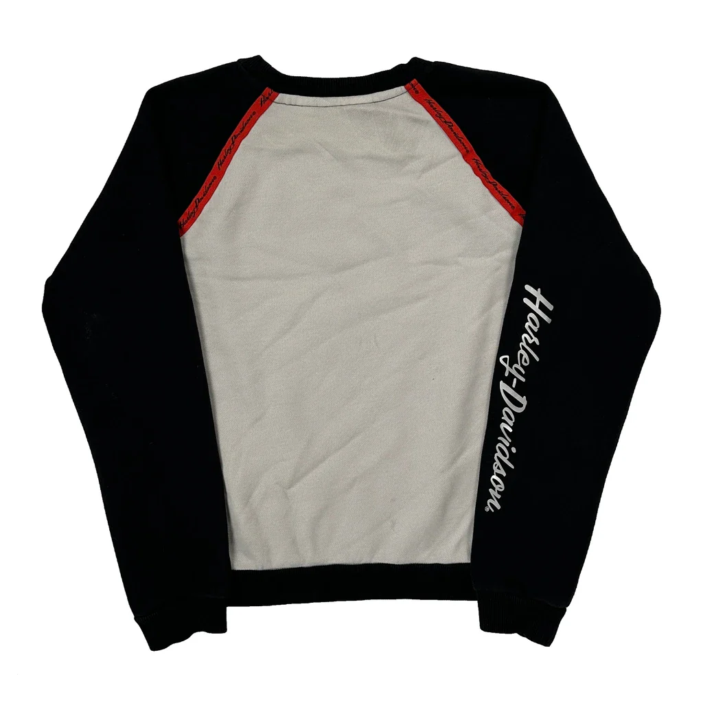 Motorcycles Harley Davidson Spellout Sweatshirt - Medium Black Cotton - Image 2