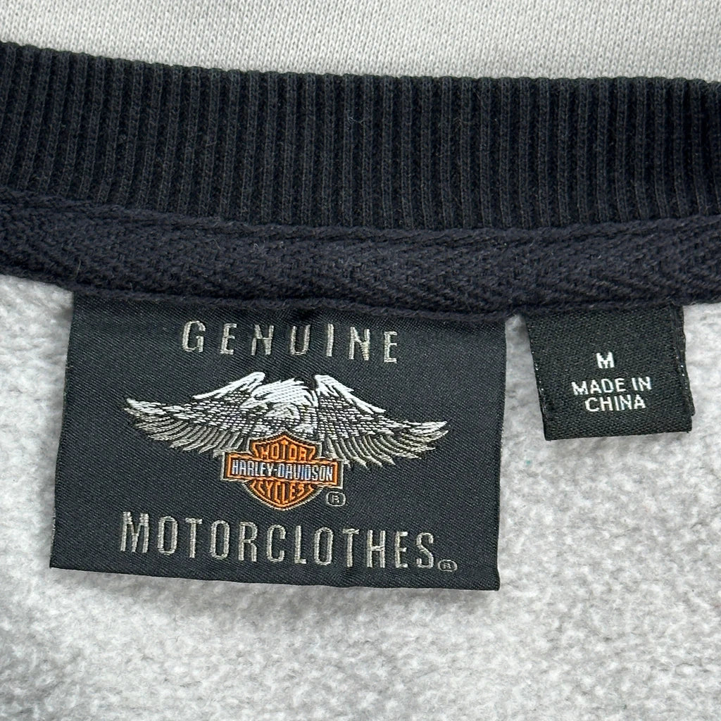 Motorcycles Harley Davidson Spellout Sweatshirt - Medium Black Cotton - Image 3