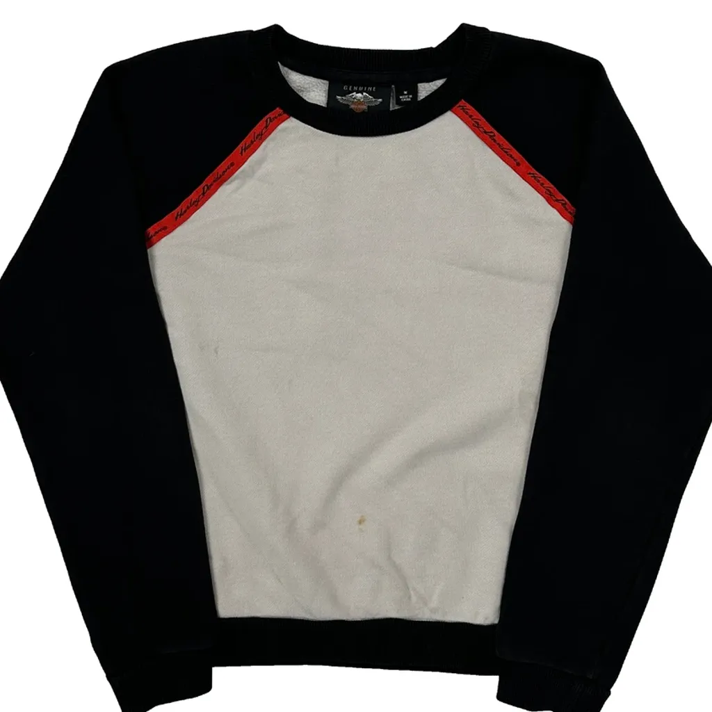 Motorcycles Harley Davidson Spellout Sweatshirt - Medium Black Cotton - Image 4