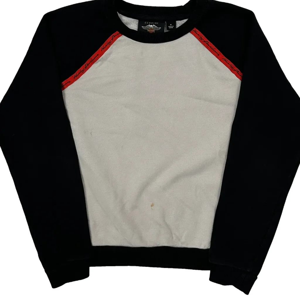 Motorcycles Harley Davidson Spellout Sweatshirt - Medium Black Cotton - Image 5