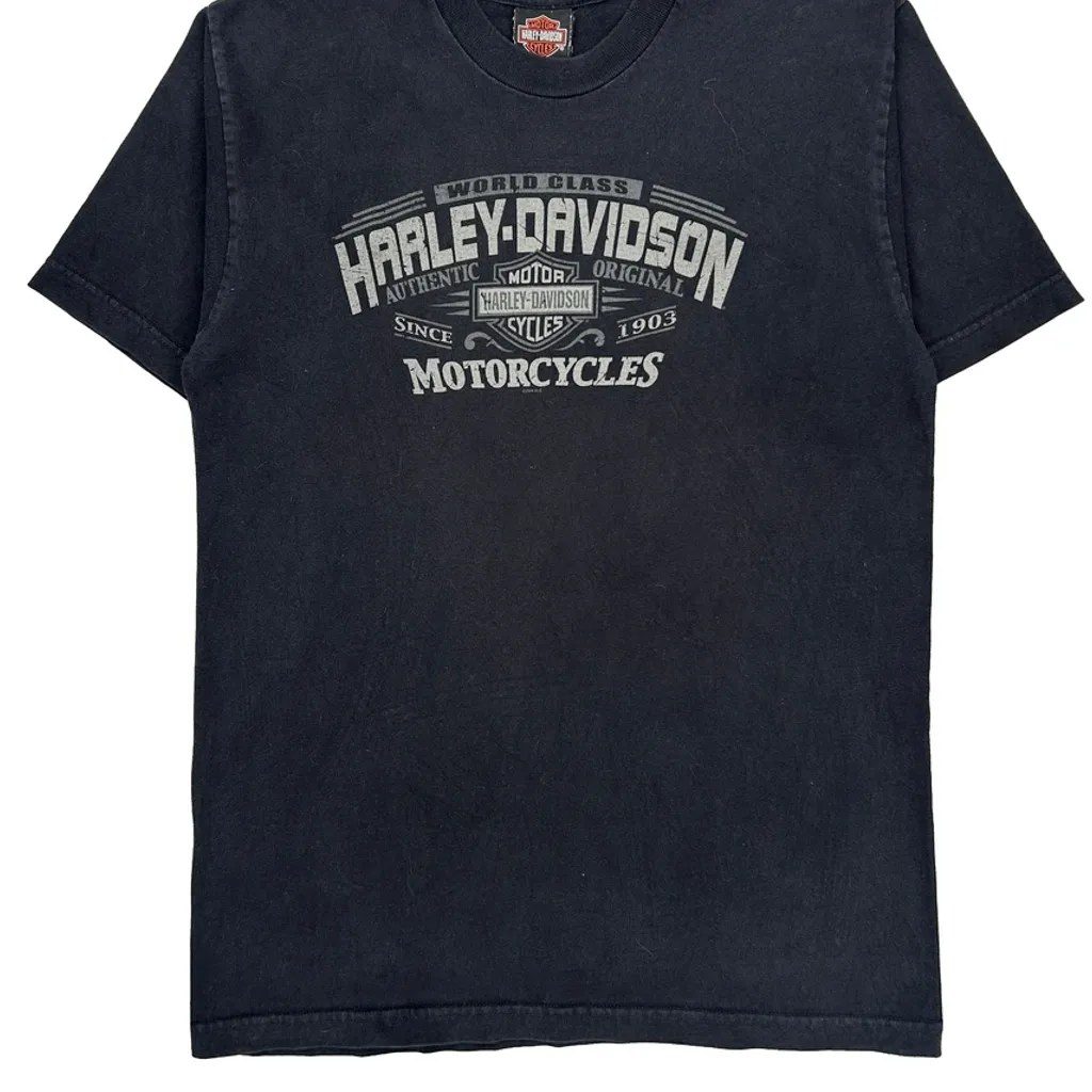 Motorcycles Harley Davidson Graphic T-Shirt - Large Black Cotton - Image 5